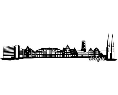 Bielefeld Skyline Wandaufkleber