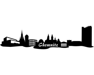 Chemnitz Skyline Autoaufkleber