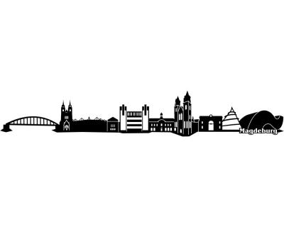 Magdeburg Skyline Wandtattoo