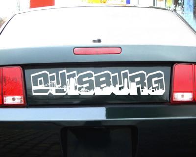 Duisburg Schriftzug Skyline Autoaufkleber - Ansicht 3