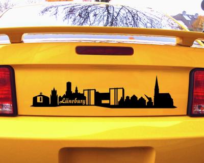 Lüneburg Skyline Autoaufkleber