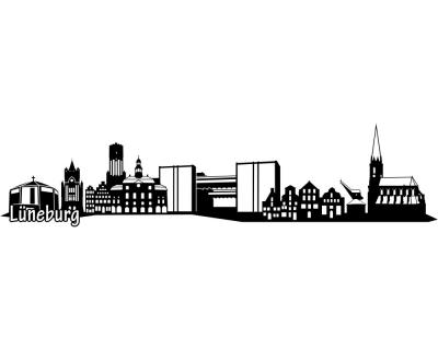 Lneburg Skyline Wandaufkleber - Ansicht 1