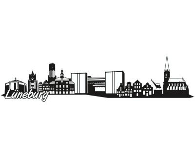 Lneburg Skyline Autoaufkleber - Ansicht 1