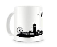 Wien Skyline Kaffeetasse Kaffeepott Tasse Modellnummer  wei/schwarz