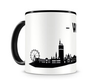 Wien Skyline Kaffeetasse Kaffeepott Tasse Modellnummer  schwarz/schwarz