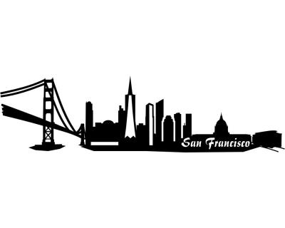 San Francisco Skyline Aufkleber - Ansicht 1