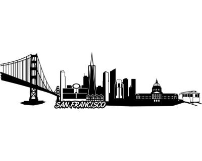 San Francisco Skyline Wandtattoo