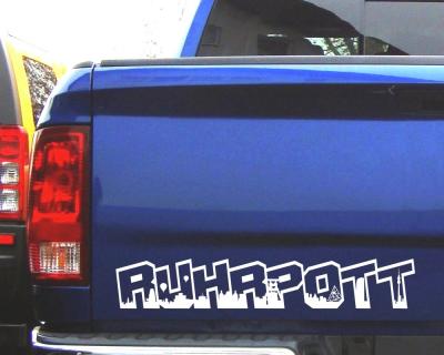 Ruhrpott Schriftzug Skyline Autoaufkleber - Ansicht 2