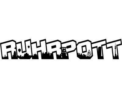 Ruhrpott Schriftzug Skyline Autoaufkleber - Ansicht 1