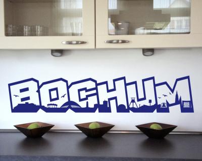 Bochum Skyline Schriftzug Wandtattoo - Ansicht 3
