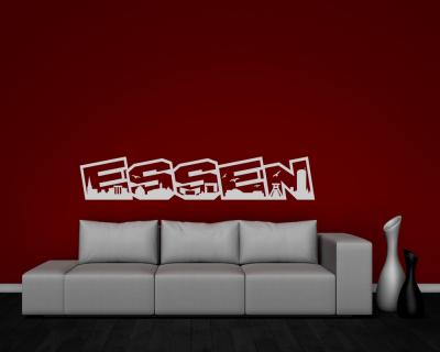 Essen Skyline Schriftzug Wandtattoo - Ansicht 3