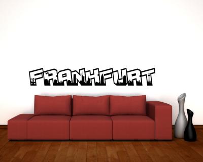 Frankfurt Schriftzug Wandaufkleber