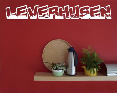 Leverkusen Skyline Schriftzug Wandtattoo - Ansicht 2