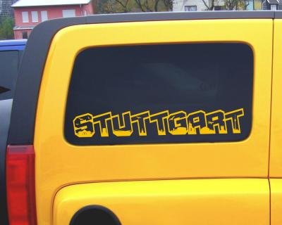 Stuttgart Schriftzug Autoaufkleber Aufkleber