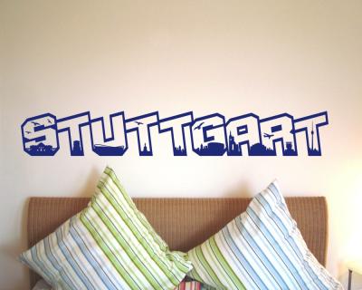 Stuttgart Schriftzug Wandtattoo - Ansicht 2