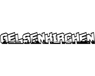 Gelsenkirchen Schriftzug Autoaufkleber - Ansicht 1