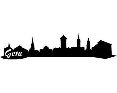 Gera Skyline Aufkleber Aufkleber