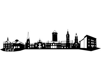 Gera Skyline Wandtattoo - Ansicht 1