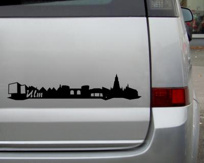 Ulm Skyline Autoaufkleber