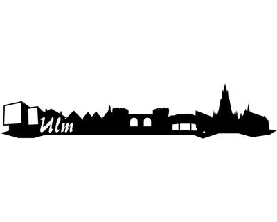 Ulm Skyline Autoaufkleber - Ansicht 1