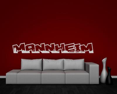Mannheim Skyline Schriftzug Wandtattoo - Ansicht 3