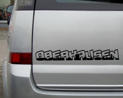 Oberhausen Schriftzug Skyline Autoaufkleber - Ansicht 3