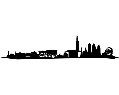 Chicago Skyline Aufkleber