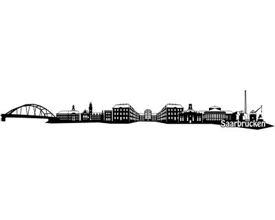 Saarbrcken Skyline Wandaufkleber - Ansicht 1