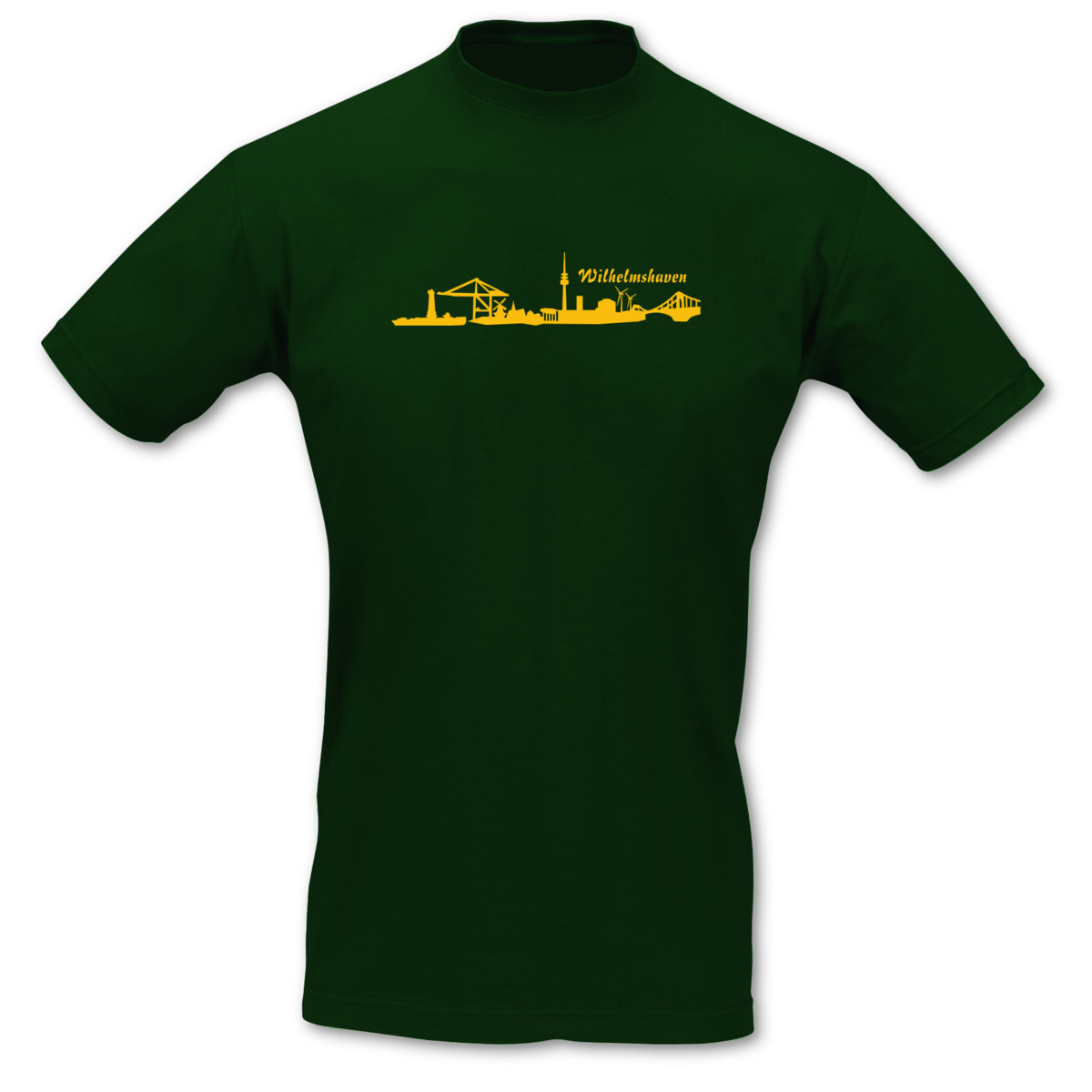 Wilhelmshaven Stadtskyline T-Shirt in vielen Farben - skyline4u Wilhelmshaven Skyline T-Shirt T-Shirt