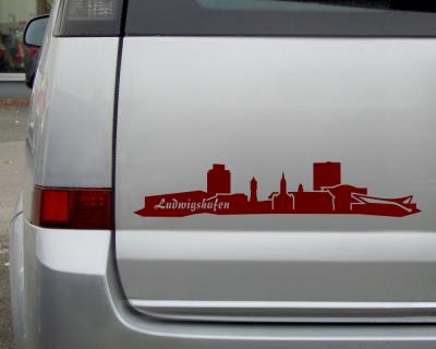 Ludwigshafen Skyline Autoaufkleber Aufkleber