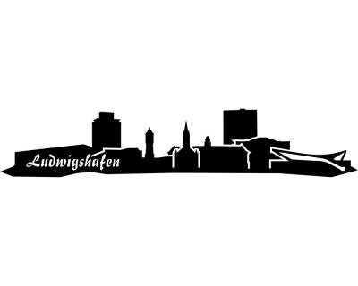 Ludwigshafen Skyline Autoaufkleber