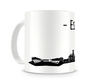 Essen Skyline Kaffeetasse Kaffeepott Tasse Modellnummer  wei/schwarz