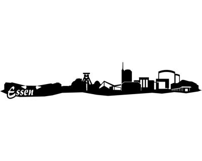 Heckscheibenaufkleber Skyline Ruhrgebiet