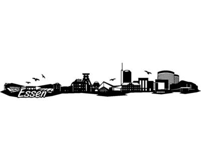 Essen Skyline Wandaufkleber - Ansicht 1