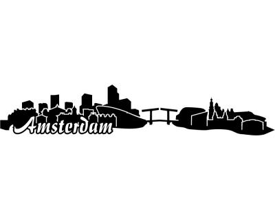 Amsterdam Skyline Autoaufkleber