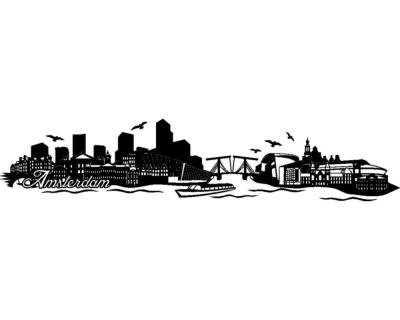 Amsterdam Skyline Wandtattoo