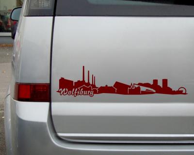 Wolfsburg Skyline Autoaufkleber