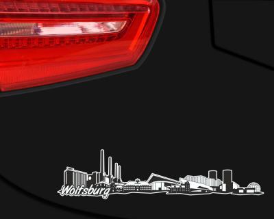 Wolfsburg Skyline Autoaufkleber Aufkleber