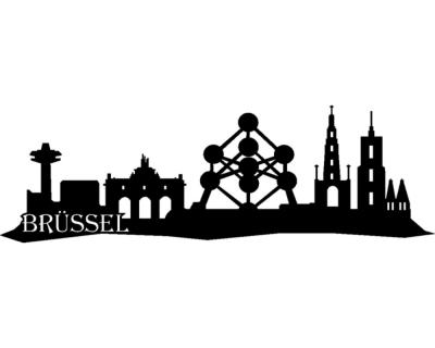 Brssel Skyline Wandaufkleber Wandtattoo