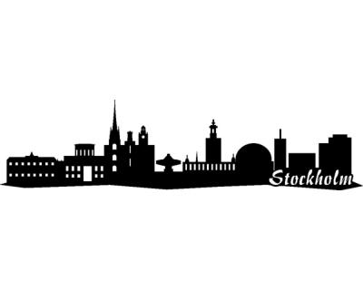 Stockholm Skyline Wandtattoo - Ansicht 1