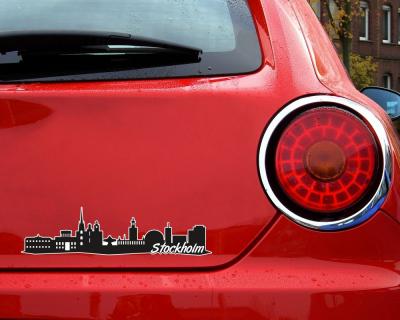 Stockholm Skyline Autoaufkleber - Ansicht 2