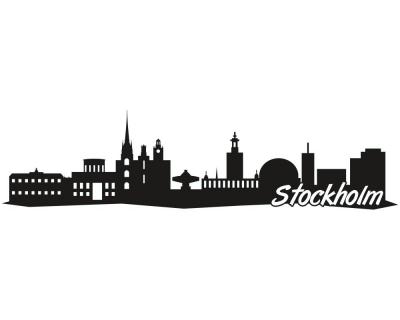 Stockholm Skyline Autoaufkleber
