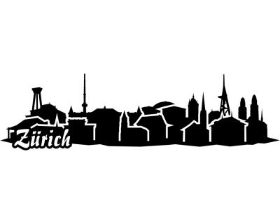 Zrich Skyline Sticker Aufkleber