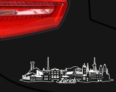 Zürich Skyline Autoaufkleber