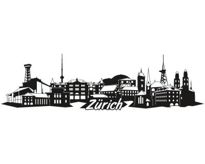 Zrich Skyline Autoaufkleber