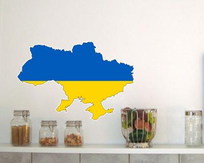 Ukraine Wandtattoo mit der Nationalflagge Wandtattoo