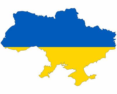 Ukraine Wandtattoo mit der Nationalflagge