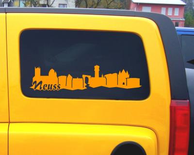 Neuss Skyline Autoaufkleber - Ansicht 3