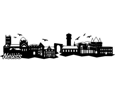 Neuss Skyline Wandaufkleber - Ansicht 1