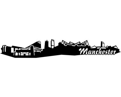 Manchester Skyline Autoaufkleber